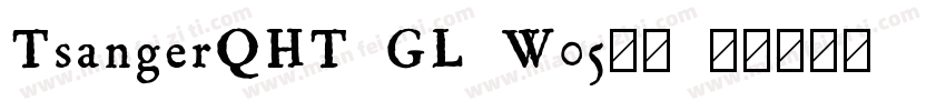 TsangerQHT GL W05字体字体转换
